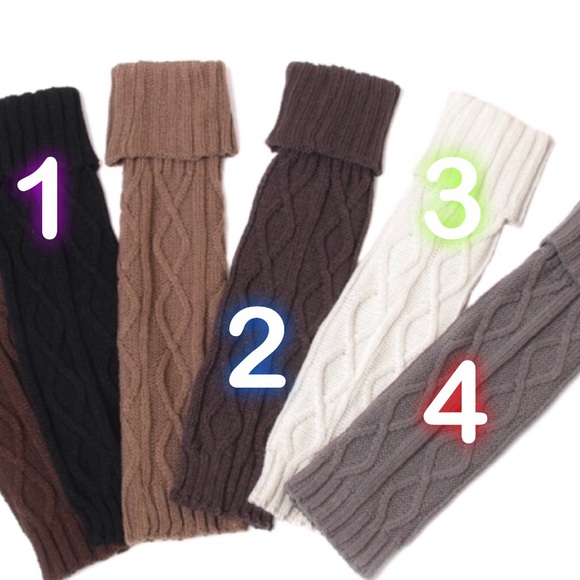 Cozy Winter Knit Acrylic High Boot Sock Leg Warmer - Picture 5 of 5